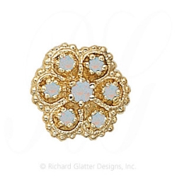 GS080 OP - 14 Karat Gold Opal Slide 
